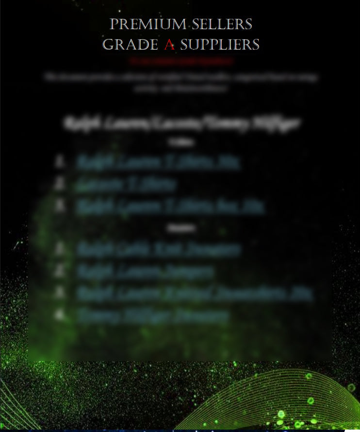 Premium Suppliers List