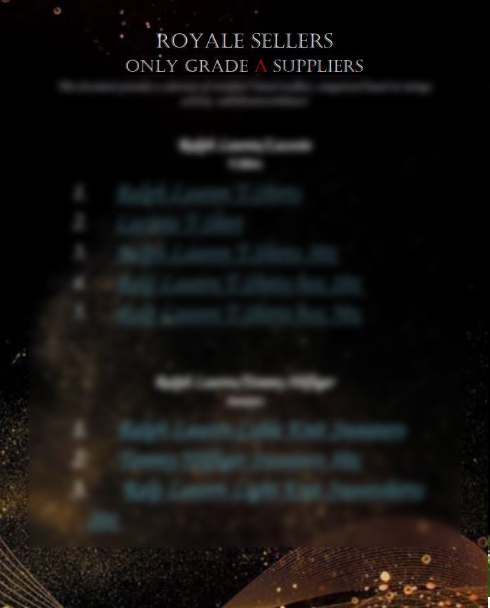 Royale Suppliers List