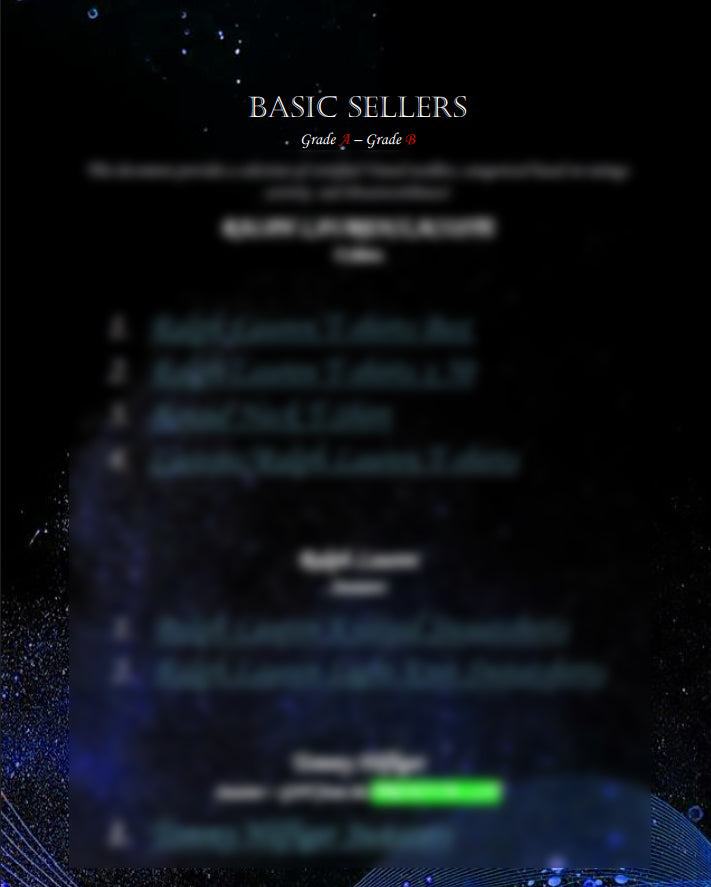 Basic Suppliers List